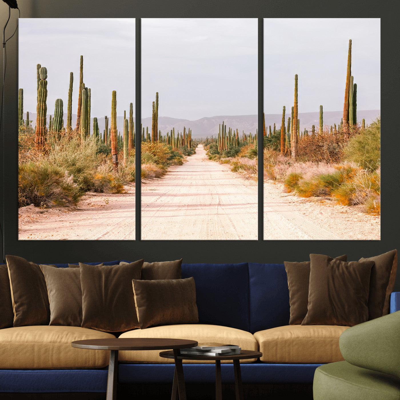 30742780-MGV-CV-36X24-Desert Cactus Wall Art Canvas Print, Framed Southwestern Art Picture Print, Bohemian Western Perfect Southwestern Boho Decor