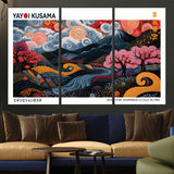 43879290-MGV-CV-36X24-Japanese Abstract Wall Art – Mount Fuji Cherry Blossom Canvas Print, Modern Asian Inspired Landscape Decor for Living Room,