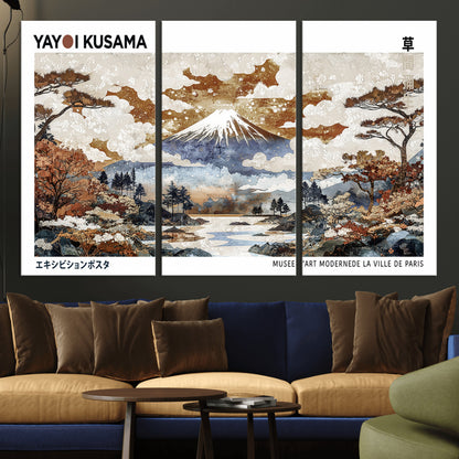 80111817-MGV-CV-36X24-Japanese Landscape Wall Art – Mount Fuji Autumn Canvas Print, Asian Inspired Nature Decor for Living Room, Bedroom, Office or