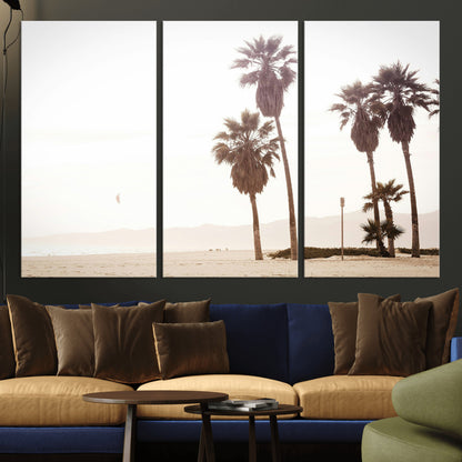 48255923-MGV-CV-36X24-Coastal Light Wall Art Canvas Print, Framed Relaxing Shoreline Art Picture Print, Minimalist Ocean Perfect Tropical Serenity Decor