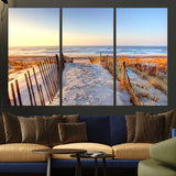 73351887-MGV-CV-36X24-Ocean Sunset Wall Art Wall Art Canvas Print, Framed Nautical Photography Art Picture Print, Summer Beach House Decor Perfect