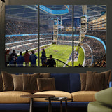 41816511-MGV-CV-36X24-Chicago Dome Stadium Wall Art – Futuristic Football Arena Canvas Print, Modern Sports Fan Decor for Man Cave, Office, Bar, or
