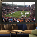 18347149-MGV-CV-36X24-Soldier Field Wall Art – Chicago Bears Football Stadium Canvas Print, Game Day Sports Decor for Man Cave, Bar, Office, or Living