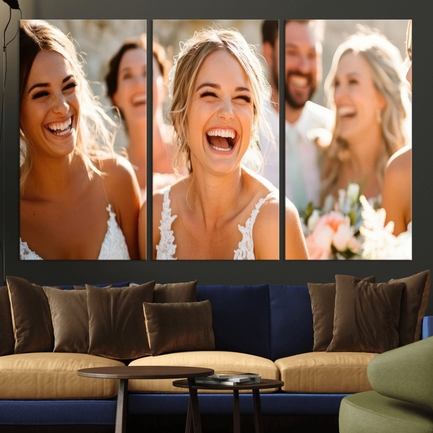 CSTM912-MGV-CV-36X24-Framed Wedding Canvas Print - Custom Wall Art Keepsake for Couples, Elegant Home Decoration Gift, Create Your Own Photo Canvas