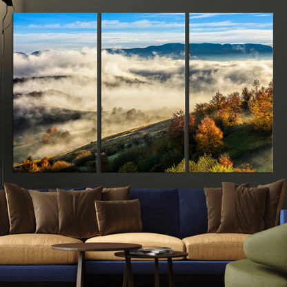 21551192-MGV-CV-36X24-Landscape Wall Art – Autumn Mountain View Canvas Print, Scenic Nature Photography Decor for Bedroom, Living Room, Office, Cabin or