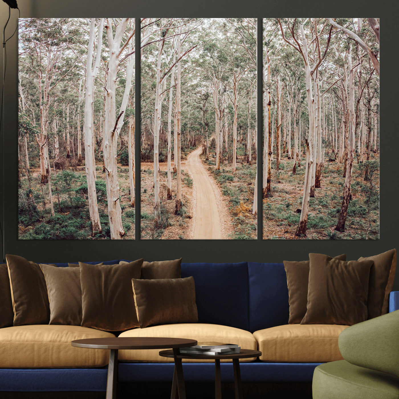 24760563-MGV-CV-36X24-Forest Wall Art – Tranquil Woodland Path Canvas Print, Scenic Nature Photography Decor for Bedroom, Living Room, Office, Cabin or