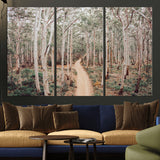 24760563-MGV-CV-36X24-Forest Wall Art – Tranquil Woodland Path Canvas Print, Scenic Nature Photography Decor for Bedroom, Living Room, Office, Cabin or