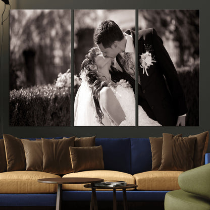 CSTM6030-MGV-CV-36X24-Custom Wedding Photo Print - Custom Wall Art Picture Print, Create Your Own Photo Canvas Print