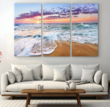 53006-MGV-CV-36X24-Ocean Beach Sunset Wall Art – Vibrant Seascape Canvas Print, Coastal Home Decor for Living Room, Bedroom, Office or Beach House
