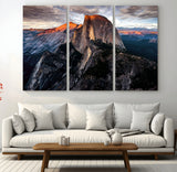 31332-MGV-CV-36X24-Mountain Landscape Wall Art – Majestic Sunset Rock Formation Canvas Print, Nature Scenic Decor for Living Room, Office, Cabin or