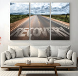 50743-MGV-CV-36X24-Healing Road Wall Art – Motivational Highway Canvas Print, Inspirational Journey Decor for Office, Gym or Living Room