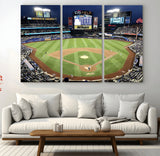 87666-MGV-CV-36X24-City Field Stadium Wall Art Canvas Print, Framed New York Stadium Art Picture Print, Citi Field Stadium Perfect Sport Room Decor