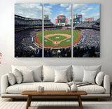 22910-MGV-CV-36X24-City Field Stadium Wall Art Canvas Print, Framed New York Stadium Art Picture Print, City Field Perfect Sport Room Decor Artwork