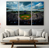 37127-MGV-CV-36X24-Kauffman Stadium Wall Art Canvas Print, Framed Kansas City Royals Field Art Picture Print, Baseball Stadium Perfect Sport Room