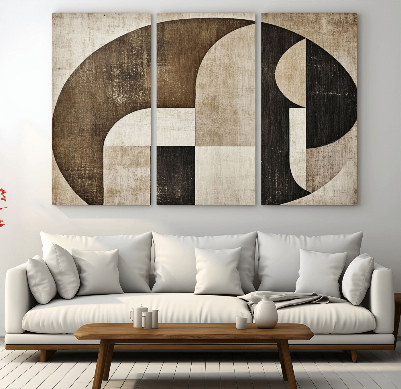 44796-MGV-CV-36X24-Wabi Sabi Wall Art Canvas Print, Framed Geometric Minimalist Art Picture Print, Modern Abstract Perfect Modern Abstract Decor
