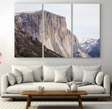 74506434-MGV-CV-36X24-El Capitan Wall Art Canvas Print, Framed Yosemite Cliff Art Picture Print, Sierra Nevada Perfect Sierra Minimalism Decor Artwork