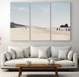 28307820-MGV-CV-36X24-Minimalist Beach Wall Art Canvas Print, Framed Coastal Serenity Art Picture Print, Soft Sand Perfect Modern Coastal Decor Artwork