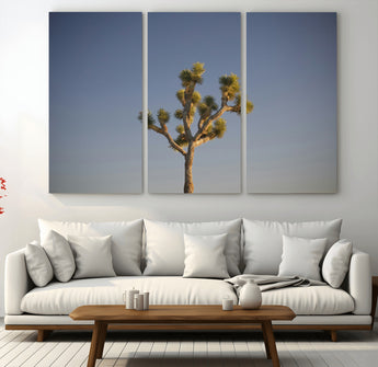 54552043-MGV-CV-36X24-Joshua Tree Art Wall Art Canvas Print, Framed Desert Landscape Art Picture Print, Southwestern Nature Perfect Southwestern Boho