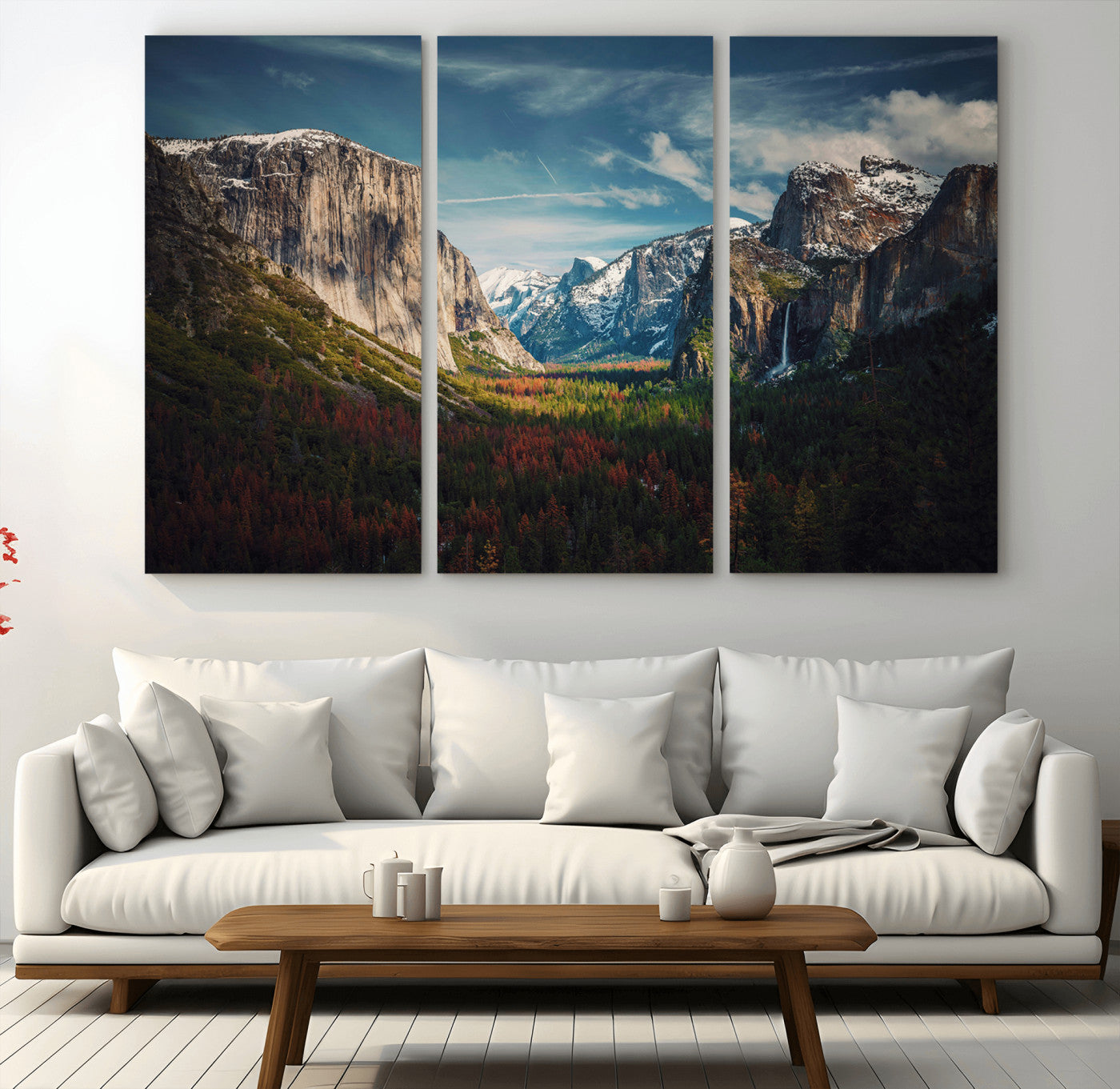 15244033-MGV-CV-36X24-Yosemite National Wall Art Canvas Print, Framed Mountain Landscape Art Picture Print, El Capitan Perfect Rustic Farmhouse Decor
