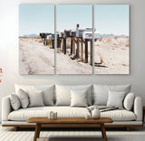 54616109-MGV-CV-36X24-Desert Mailboxes Wall Art – Rustic Rural Roadside Photography Canvas Print, American Southwest Landscape Home Decor for Living