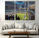 41816511-MGV-CV-36X24-Chicago Dome Stadium Wall Art – Futuristic Football Arena Canvas Print, Modern Sports Fan Decor for Man Cave, Office, Bar, or