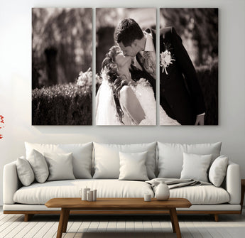 CSTM6030-MGV-CV-36X24-Custom Wedding Photo Print - Custom Wall Art Picture Print, Create Your Own Photo Canvas Print