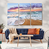 53006-MGV-CV-36X24-Ocean Beach Sunset Wall Art – Vibrant Seascape Canvas Print, Coastal Home Decor for Living Room, Bedroom, Office or Beach House