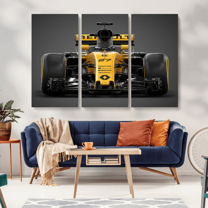 62882-MGV-CV-36X24-Renault F1 Racing Car Print - High-Performance Formula 1 Motorsport Wall Art, Perfect Gift for Racing Fans and Car Enthusiasts