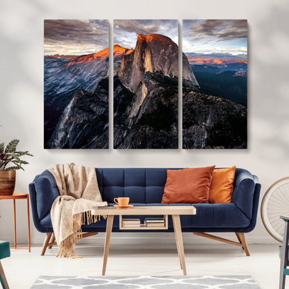 31332-MGV-CV-36X24-Mountain Landscape Wall Art – Majestic Sunset Rock Formation Canvas Print, Nature Scenic Decor for Living Room, Office, Cabin or