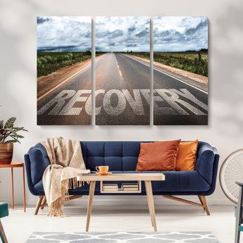 50743-MGV-CV-36X24-Healing Road Wall Art – Motivational Highway Canvas Print, Inspirational Journey Decor for Office, Gym or Living Room