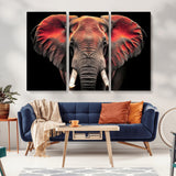 54719-MGV-CV-36X24-Elephant Wall Art – Majestic African Elephant Canvas Print, Wildlife Safari Animal Decor for Living Room, Bedroom, Office or Man