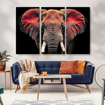 54719-MGV-CV-36X24-Elephant Wall Art – Majestic African Elephant Canvas Print, Wildlife Safari Animal Decor for Living Room, Bedroom, Office or Man