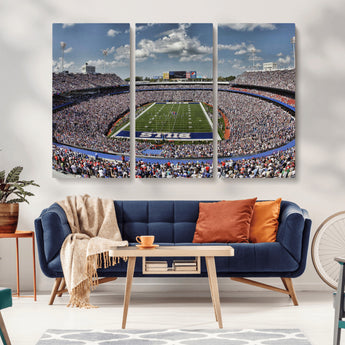 76491-MGV-CV-36X24-Buffalo Bills Stadium Wall Art Canvas Print, Framed Bills Stadium Art Picture Print, Highmark Stadium Perfect Sport Room Decor