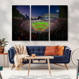 44322-MGV-CV-36X24-Minute Maid Park Wall Art Canvas Print, Framed Houston Astros Stadium Art Picture Print, Houston Astros Field Perfect Sports Room