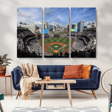 87122-MGV-CV-36X24-Petco Park Field Wall Art Canvas Print, Framed San Diego Stadium Art Picture Print, Petco Park Stadium Perfect Sport Room Decor