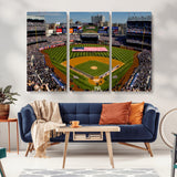 20879-MGV-CV-36X24-Yankee Stadium Wall Art Canvas Print, Framed New York Stadium Art Picture Print, Yankee Field Perfect Sport Room Decor Artwork