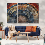 63519-MGV-CV-36X24-Tree Ring Wall Art – Rustic Nature Wood Grain Canvas Print, Abstract Natural Texture Artwork Poster for Living Room, Bedroom,