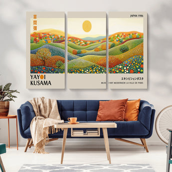 33864-MGV-CV-36X24-Pointillism Yayoi Wall Art Canvas Print, Framed Yayoi Kusama Art Picture Print, Yayoi Kusama Dot Perfect Abstract Nature Decor