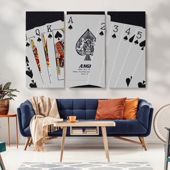 56787-MGV-CV-36X24-Playing Cards – Classic Poker Deck with Spades, Standard Size Durable Casino Quality Card Set for Magic Tricks, Blackjack, Bridge,