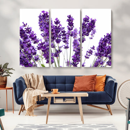 76859-MGV-CV-36X24-Lavender Flower Wall Art – Botanical Canvas Print Featuring Purple Floral Bouquet, Nature Inspired Artwork for Living Room,