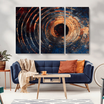 10017879-MGV-CV-36X24-Wood Tree Ring Wall Art Canvas Print, Framed Natural Wood Art Picture Print, Rustic Tree Slice Perfect Rustic Decor Artwork