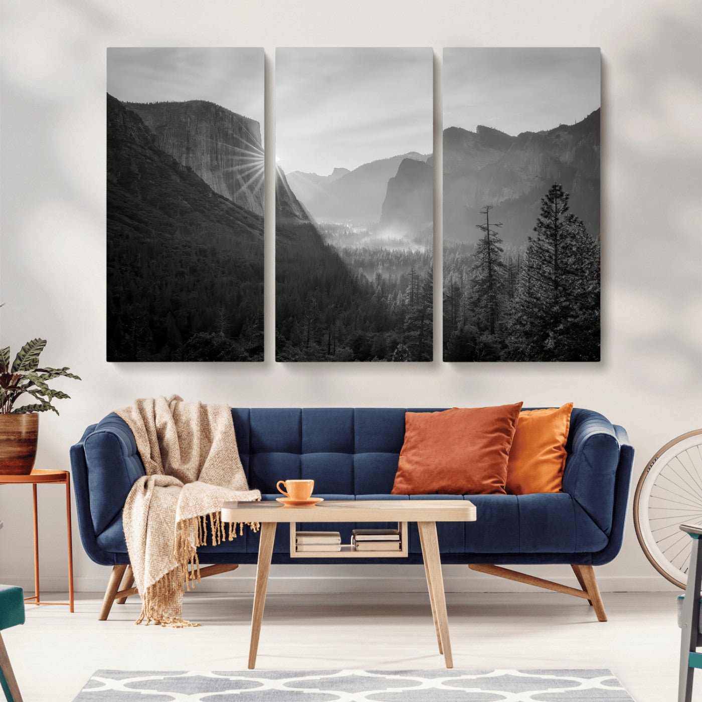 39278955-MGV-CV-36X24-Yosemite Valley Wall Art Canvas Print, Framed El Capitan Art Picture Print, Misty Mountain Perfect Modern Rustic Decor Artwork
