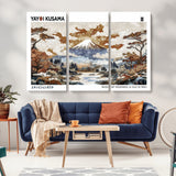 80111817-MGV-CV-36X24-Japanese Landscape Wall Art – Mount Fuji Autumn Canvas Print, Asian Inspired Nature Decor for Living Room, Bedroom, Office or