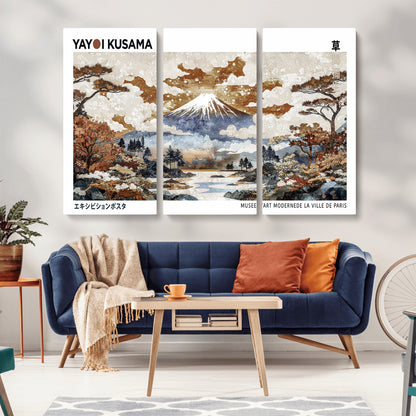 80111817-MGV-CV-36X24-Japanese Landscape Wall Art – Mount Fuji Autumn Canvas Print, Asian Inspired Nature Decor for Living Room, Bedroom, Office or