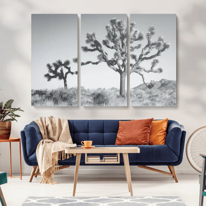 58647785-MGV-CV-36X24-Calm Earthy Aesthetic Wall Art Canvas Print, Framed Arid Terrain Decor Art Picture Print, Joshua Tree Perfect Rustic Minimalist