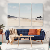 28307820-MGV-CV-36X24-Minimalist Beach Wall Art Canvas Print, Framed Coastal Serenity Art Picture Print, Soft Sand Perfect Modern Coastal Decor Artwork