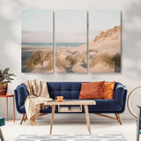 28064037-MGV-CV-36X24-Minimalist Seascape Wall Art Canvas Print, Framed Neutral Beach Print Art Picture Print, Sand Dune Photography Perfect