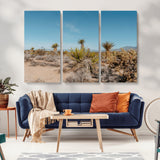 35156165-MGV-CV-36X24-Joshua Tree Wall Art Canvas Print, Framed Desert Landscape Art Picture Print, Warm Earth Tones Perfect Southwestern Minimalist