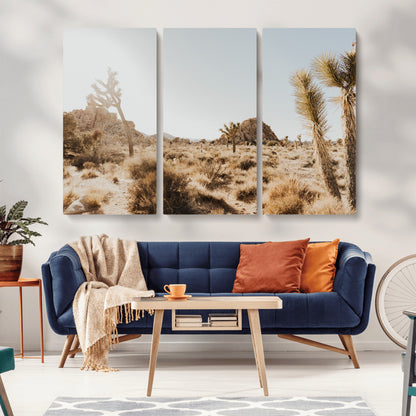 62783269-MGV-CV-36X24-Joshua Tree Wall Art – Desert Landscape Photography Canvas Print, Southwest Nature Artwork Rustic Home Decor for Living Room,