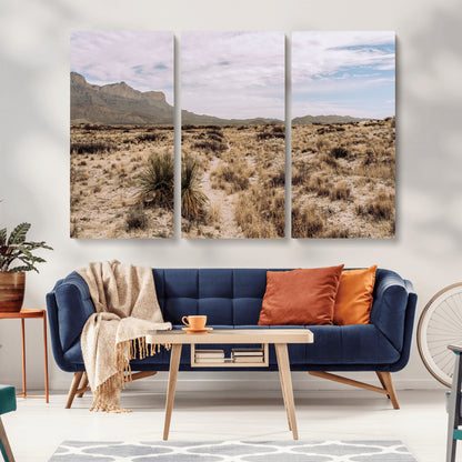20681831-MGV-CV-36X24-Desert Landscape Wall Art – Southwestern Mountain Canvas Print, Rustic Western Nature Photography Decor for Living Room, Office,